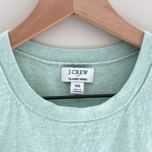J.Crew Factory Sweater Shell Heather Lt Mint - Picture 2 of 6